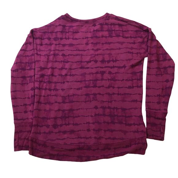 Athleta Sundown Pink & Purple tiedye sweatshirt  Oversized Modal/Poly/Lycra Med - Picture 2 of 9